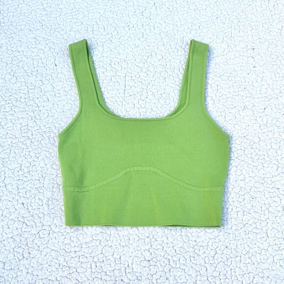 Glassons Green Ribbed Tank Top - Picture 1 of 4